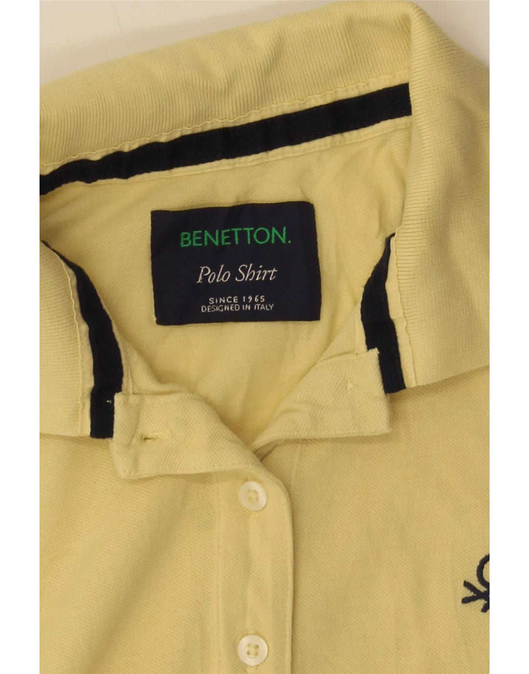 Polo Benetton Donna UK 10 Small Gialla