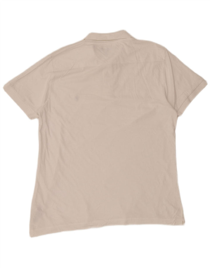 Polo da uomo French Connection grande in cotone bianco sporco