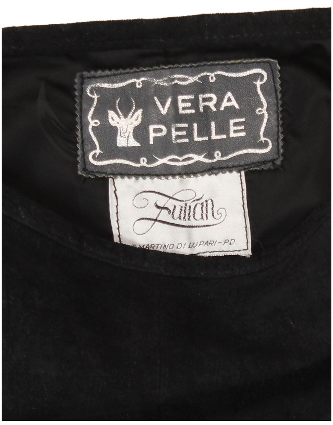 Gonna a sirena vintage in pelle scamosciata con motivo astratto da donna W30 blu navy medio