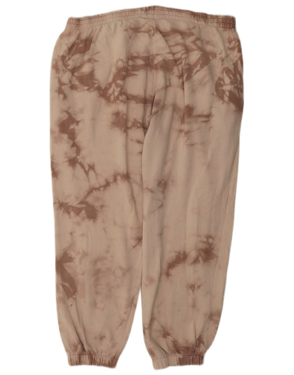 Topshop Pantaloni da tuta da donna Joggers UK 14 Large Beige Tie Dye Cotton