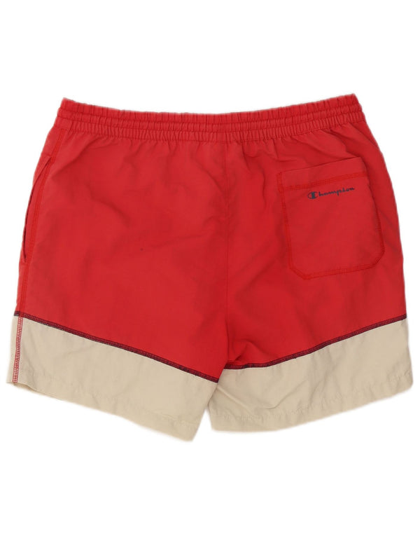 Pantaloncini da bagno grafici da uomo Champion grandi rossi color block hawaiani
