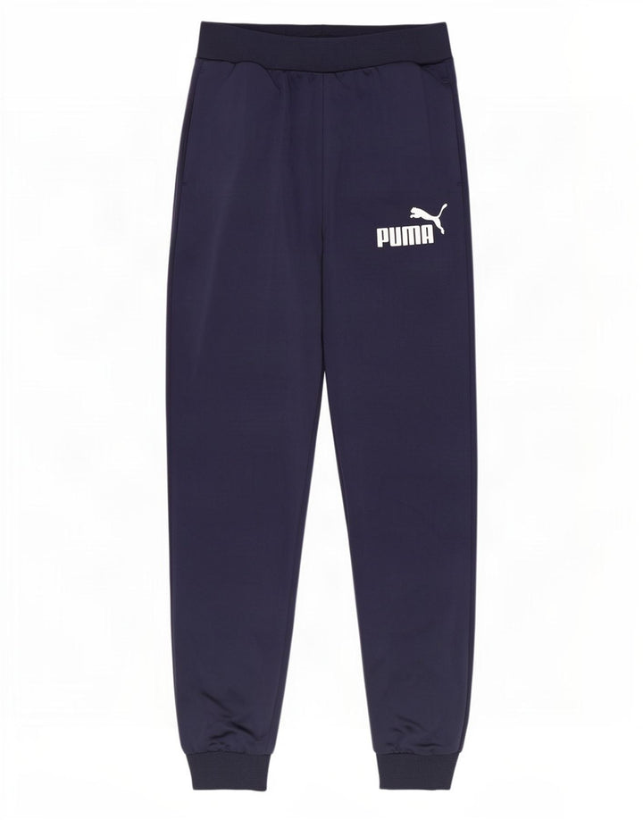 Pantaloni da tuta da ragazzo Puma Joggers 13-14 anni in poliestere blu navy