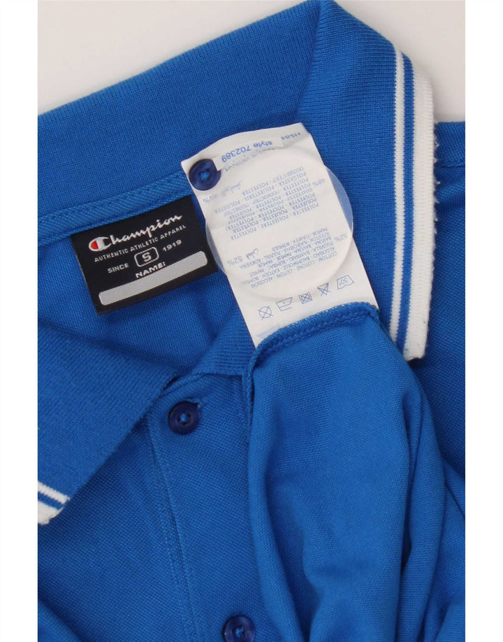 Polo grafica da uomo Champion piccola in cotone a righe blu