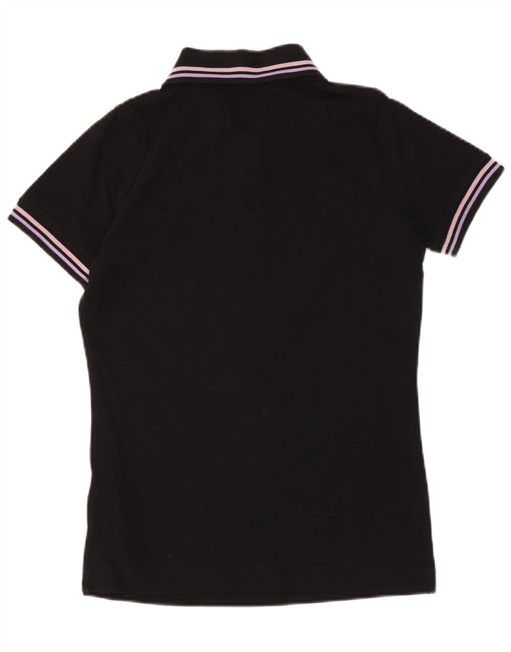 Polo Kappa da donna UK 10 piccola in cotone nero