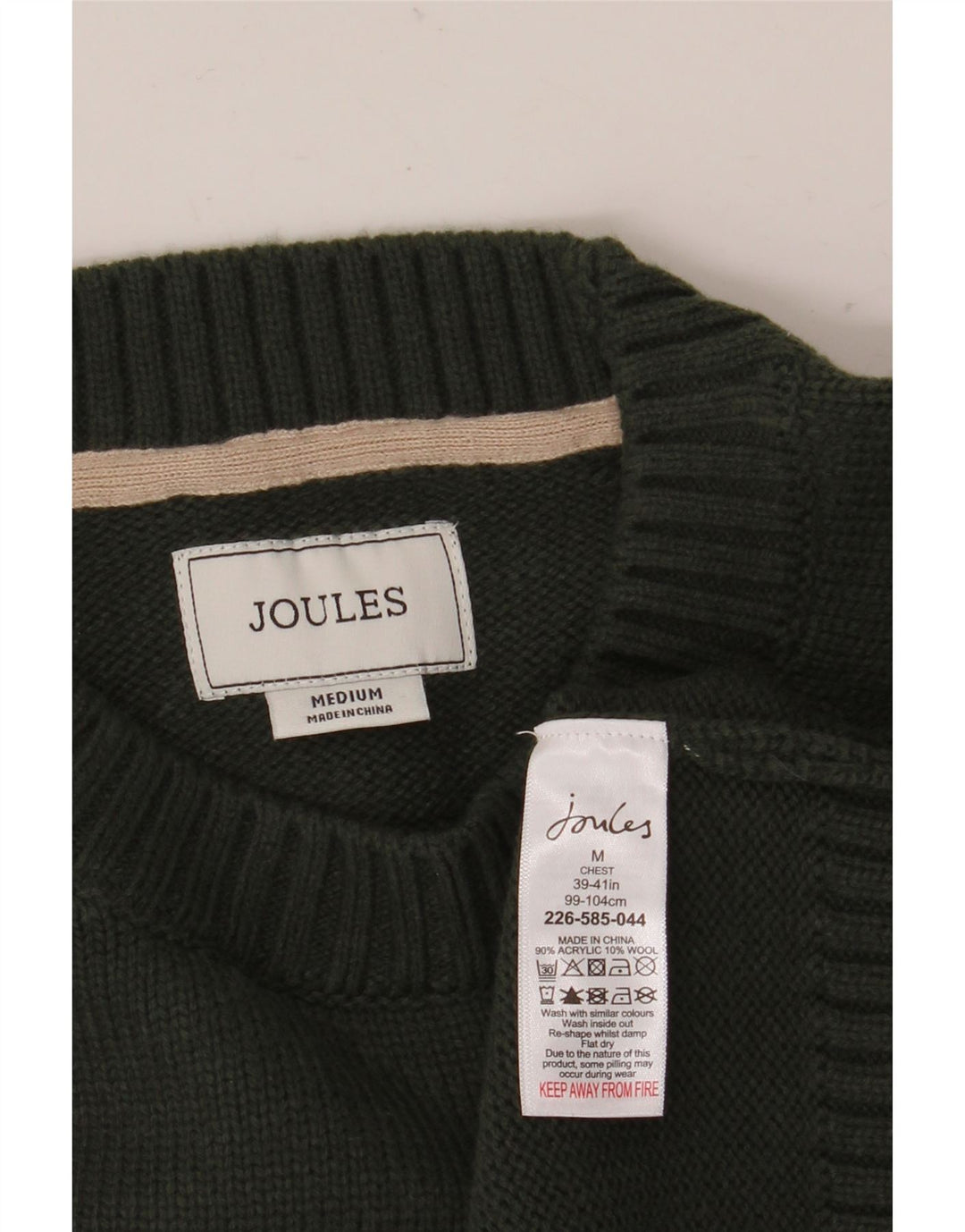 Joules Maglione girocollo grafico da uomo in acrilico verde medio