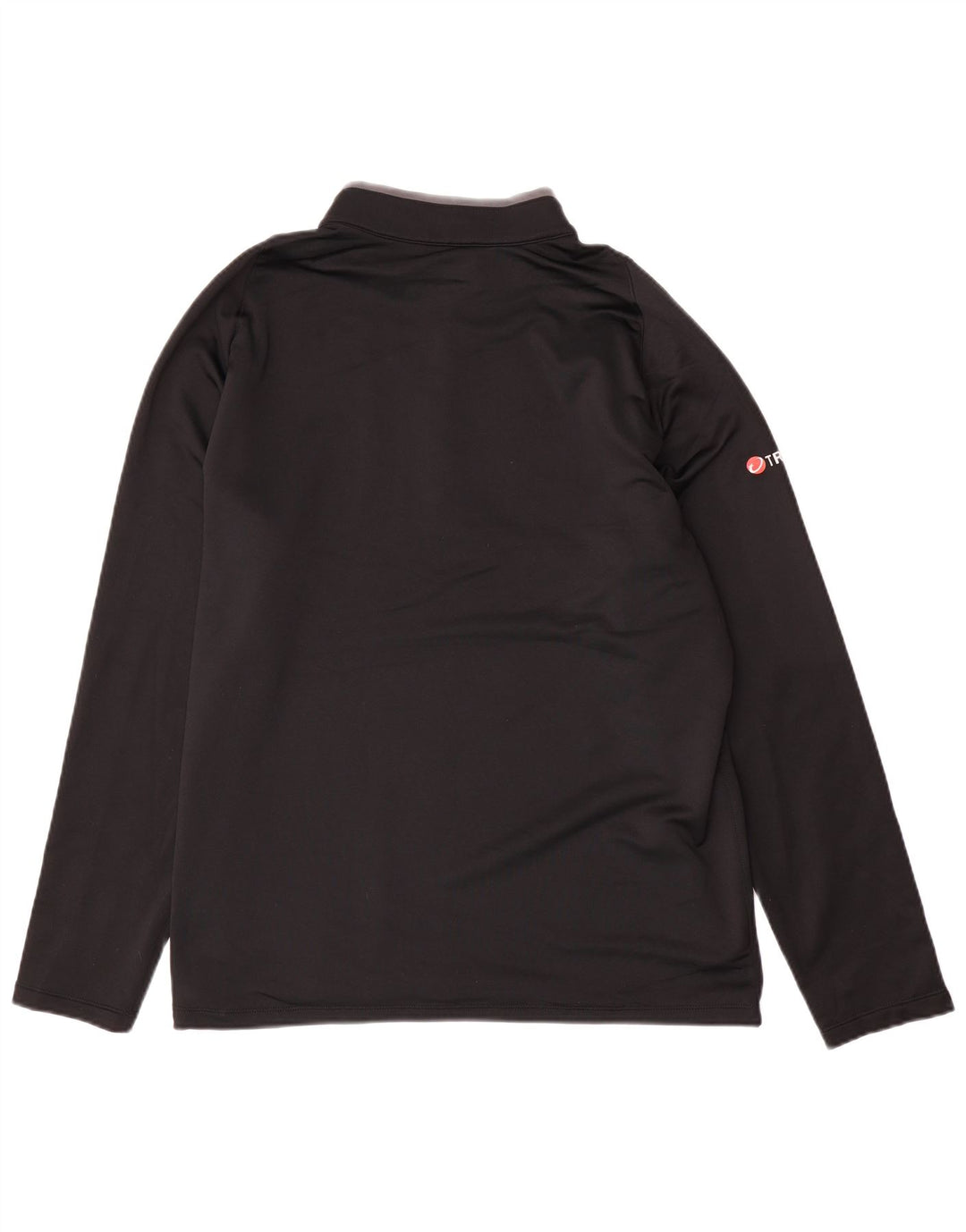 NIKE Top da tuta pullover con zip e collo da uomo, grande, in poliestere nero