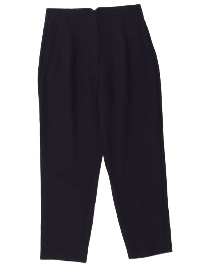 Pantaloni chino affusolati da donna Zara grandi W30 L26 poliestere blu navy