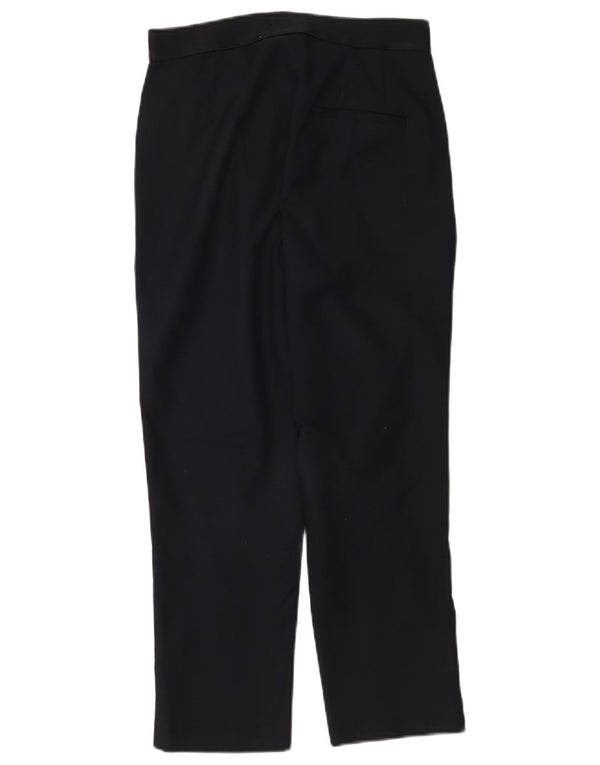 Pantaloni chino corti Marks & Spencer da donna UK 8 piccoli W26 L24 blu navy