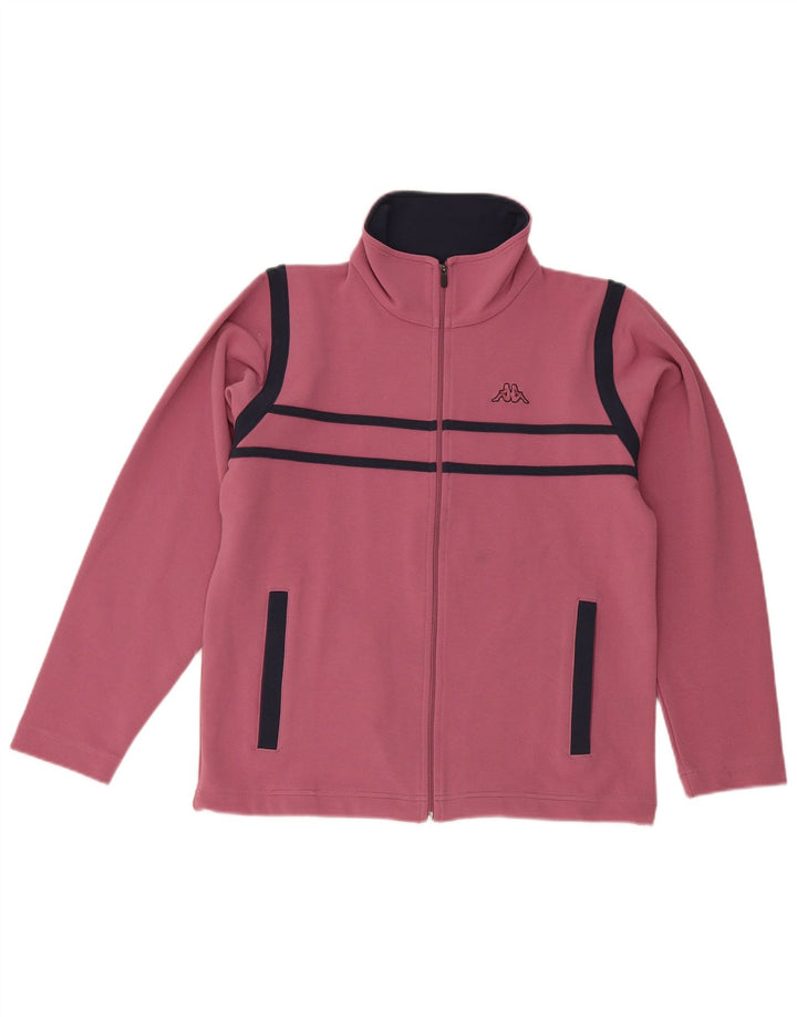Giacca da tuta da donna Kappa UK 10 Small Rosa Poliestere color block