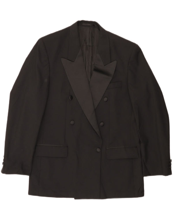 PIERRE CARDIN Giacca blazer vestibilità regolare da uomo UK 40 Large Nera