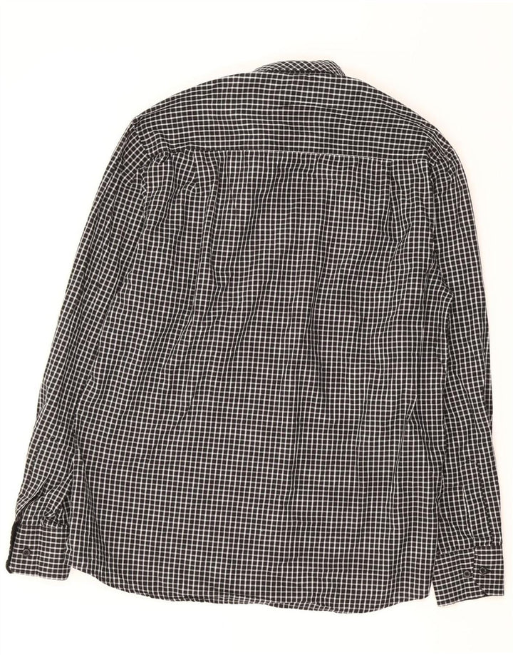 PIERRE CARDIN Mens Regular Fit Shirt Large Black Check Vintage Pierre Cardin and Second-Hand Pierre Cardin from Messina Hembry 