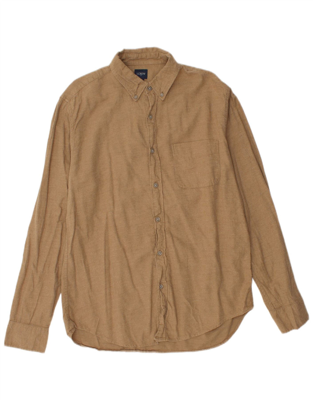 J. CREW Camicia da uomo in flanella di cotone beige medio