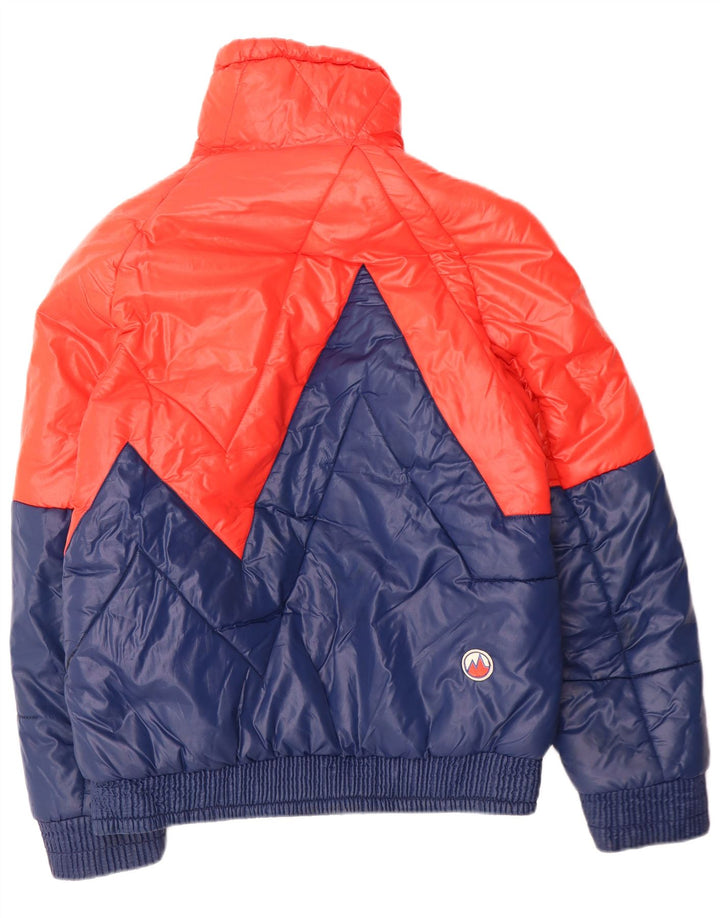 MARILENA Giubbotto Imbottito Uomo IT 50 Large Blu Navy Colourblock Poliammide