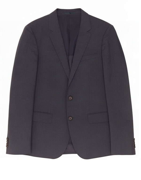 Hugo Boss Mens 2 Button Blazer Jacket EU 48 Medium Navy Blue Wool