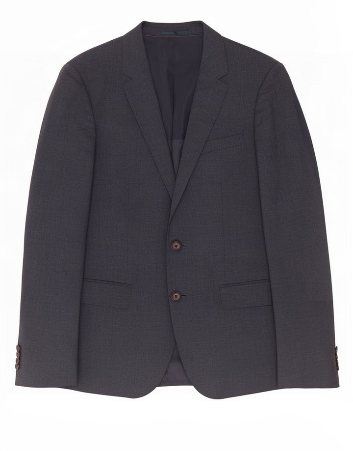 Giacca blazer da uomo a 2 bottoni Hugo Boss EU 48 media lana blu navy