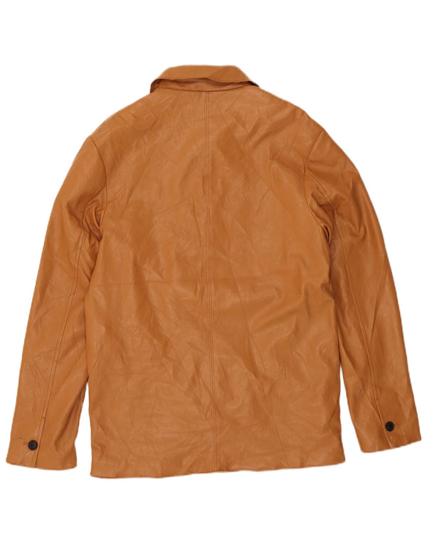 Giacca da uomo in ecopelle Zara UK 36 piccola in poliuretano marrone
