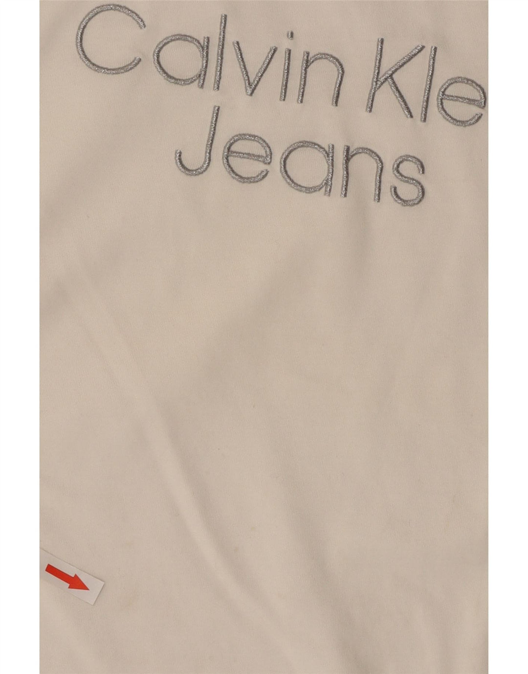 T-shirt grafica corta da donna Calvin Klein Jeans Top UK 14 Medium White