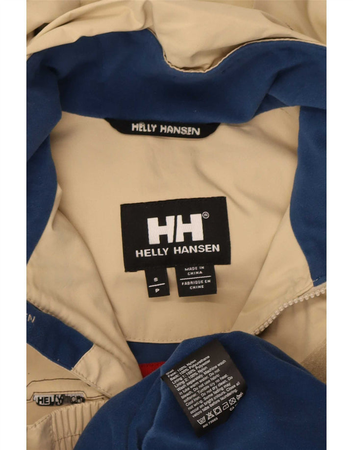 Giubbotto bomber con cappuccio grafico da uomo Helly Hansen UK 36 piccolo nylon beige