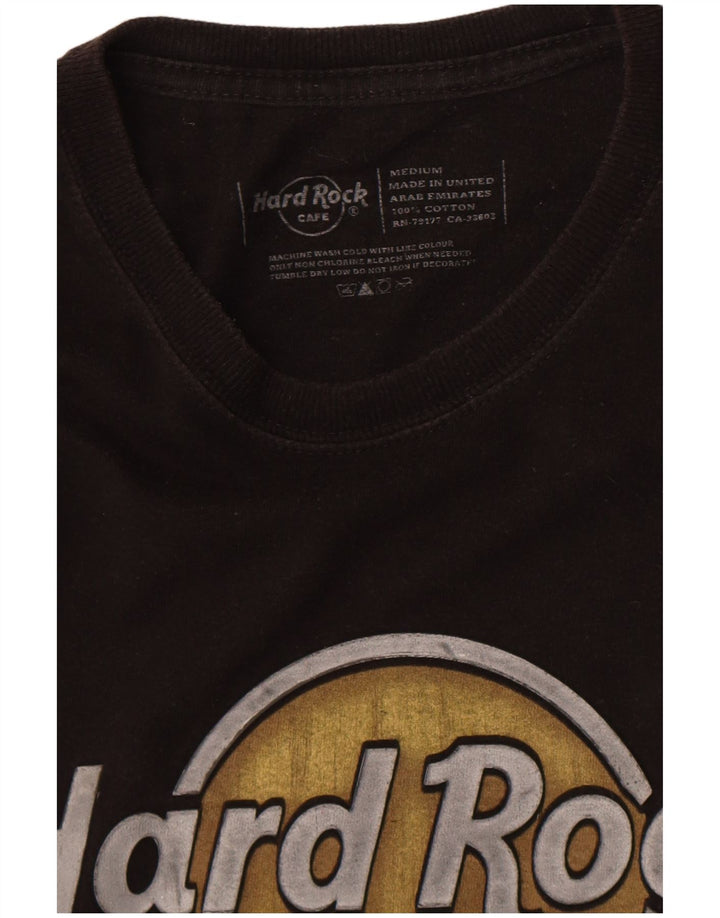 T-shirt grafica da uomo Hard Rock Cafe Parigi, cotone medio nero