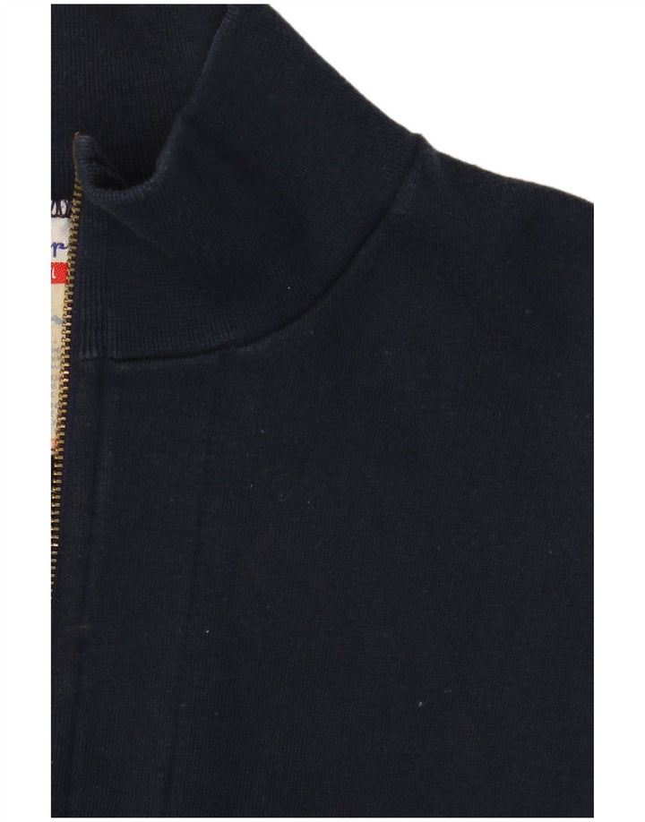 Felpa da donna oversize con collo e zip CHAMPION, taglia UK 10, piccola, blu navy