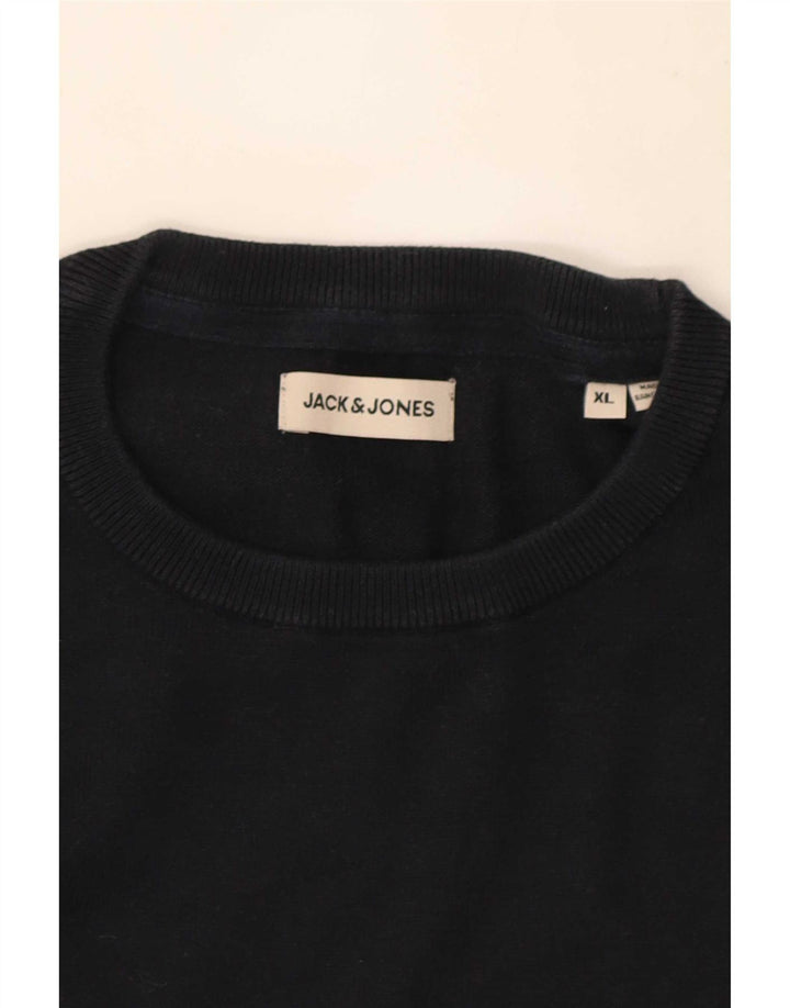 Maglione maglione girocollo da uomo Jack & Jones XL blu navy