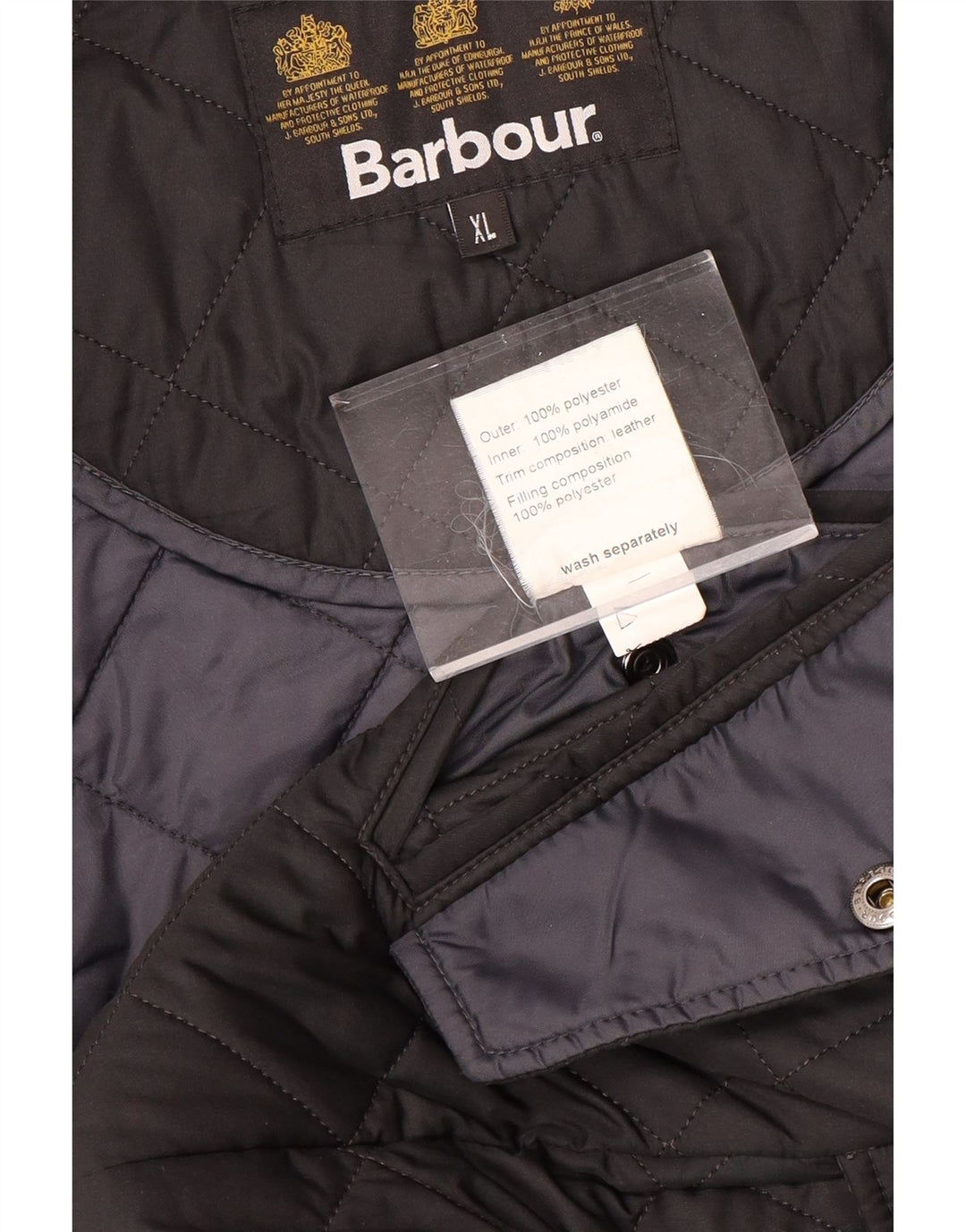 Giacca trapuntata da uomo BARBOUR UK 42 XL poliestere nero