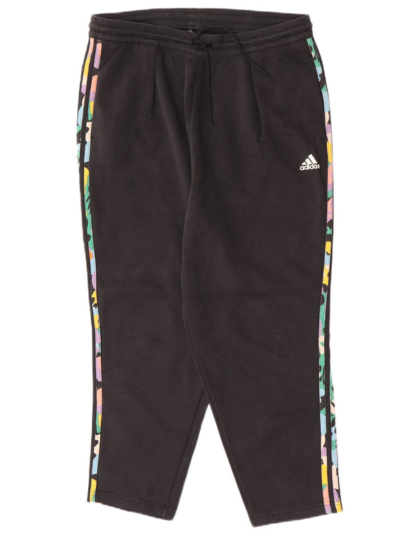 Pantaloni da tuta corti Adidas da donna UK 20/22 XL cotone mimetico nero