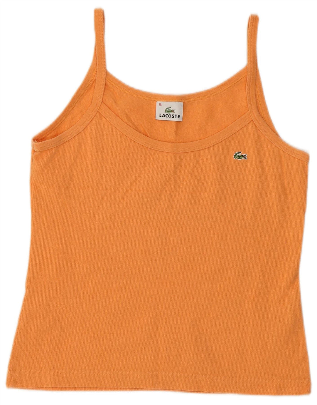 Canottiera corta da donna Lacoste taglia 38 cotone arancione medio