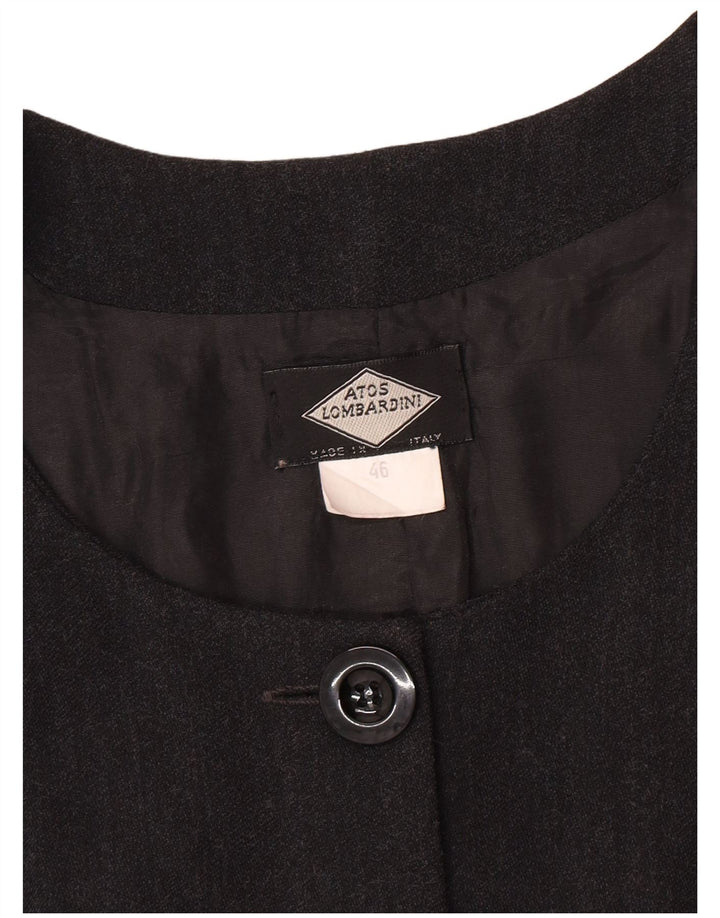 Giacca blazer senza maniche da donna a 5 bottoni Atos Lombardini IT 46 Large Grigio