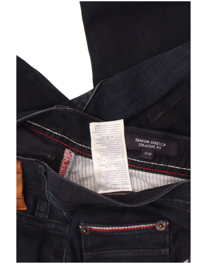 Tommy Hilfiger Uomo Denton Straight Jeans W33 L30 Blu Navy Cotone