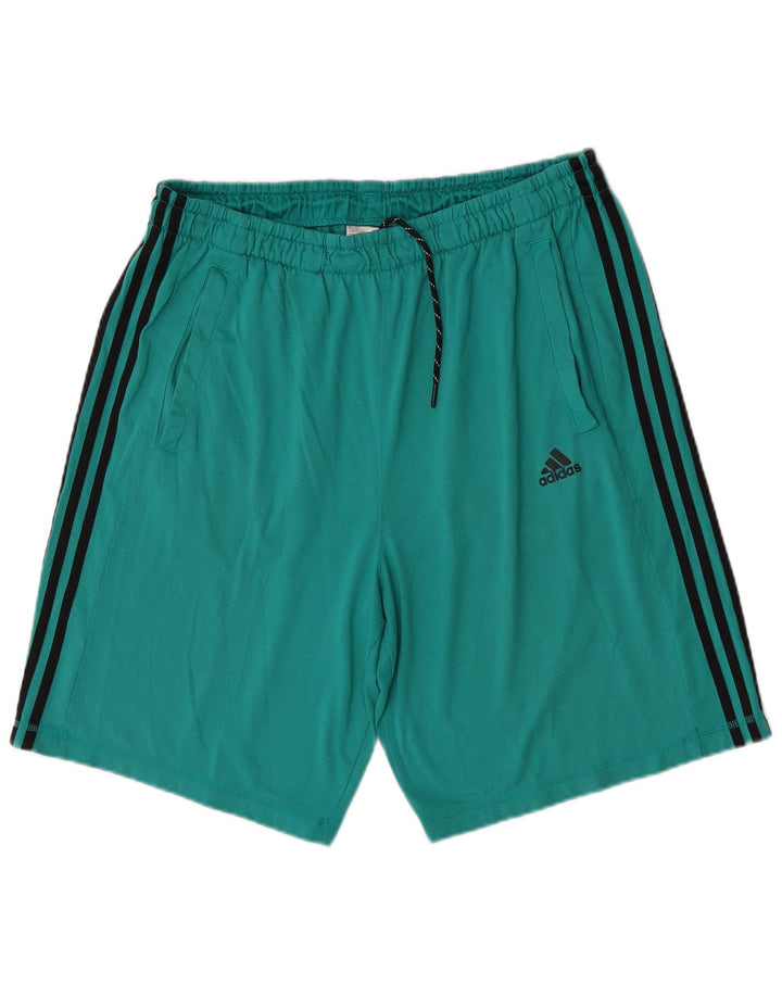 Pantaloncini sportivi Adidas Climalite da uomo XL verde poliestere