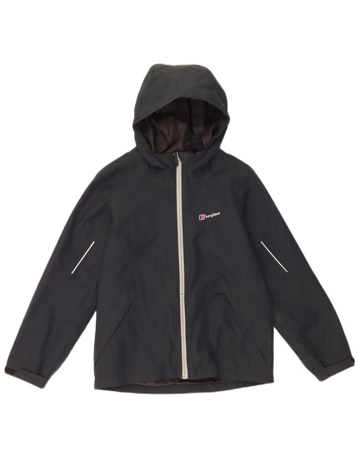 Giacca antipioggia con cappuccio per ragazzi Berghaus 9-10 anni in poliestere nero