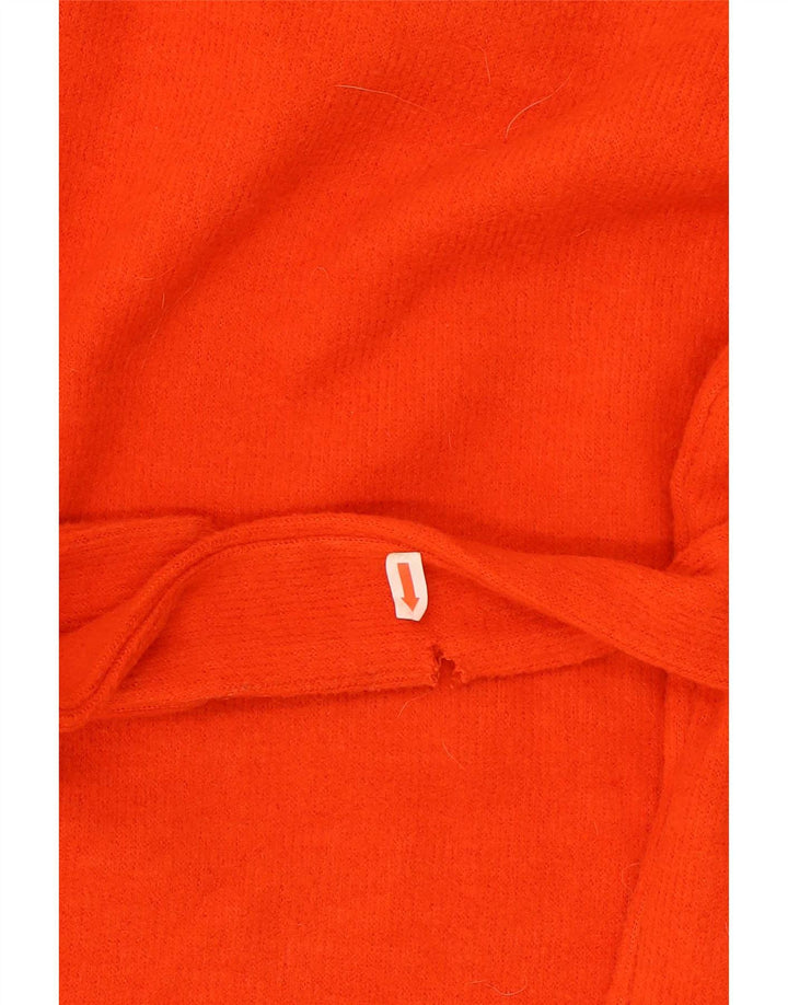 Maglione maglione oversize con collo dolcevita da donna Zara UK 10 piccolo arancione