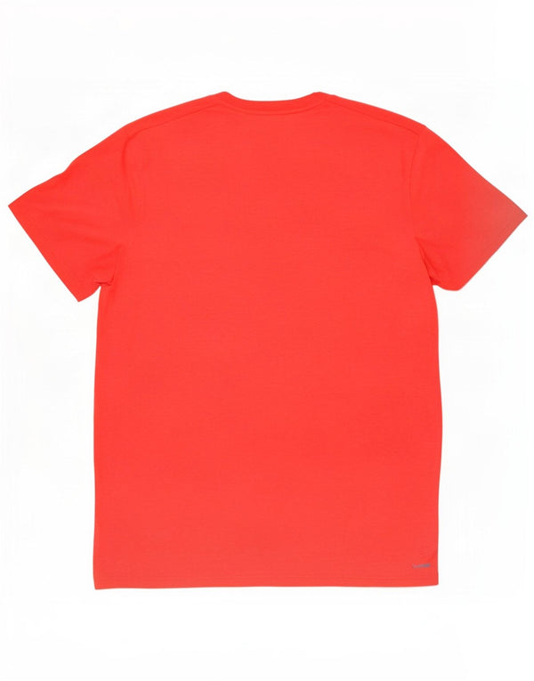 Adidas Mens Slim Fit T-Shirt Top Large Red Polyester