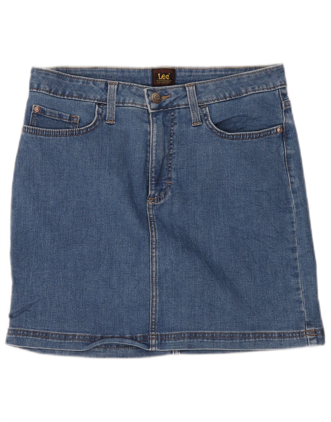 Gonna in denim da donna LEE US 10 Large W32 in cotone blu
