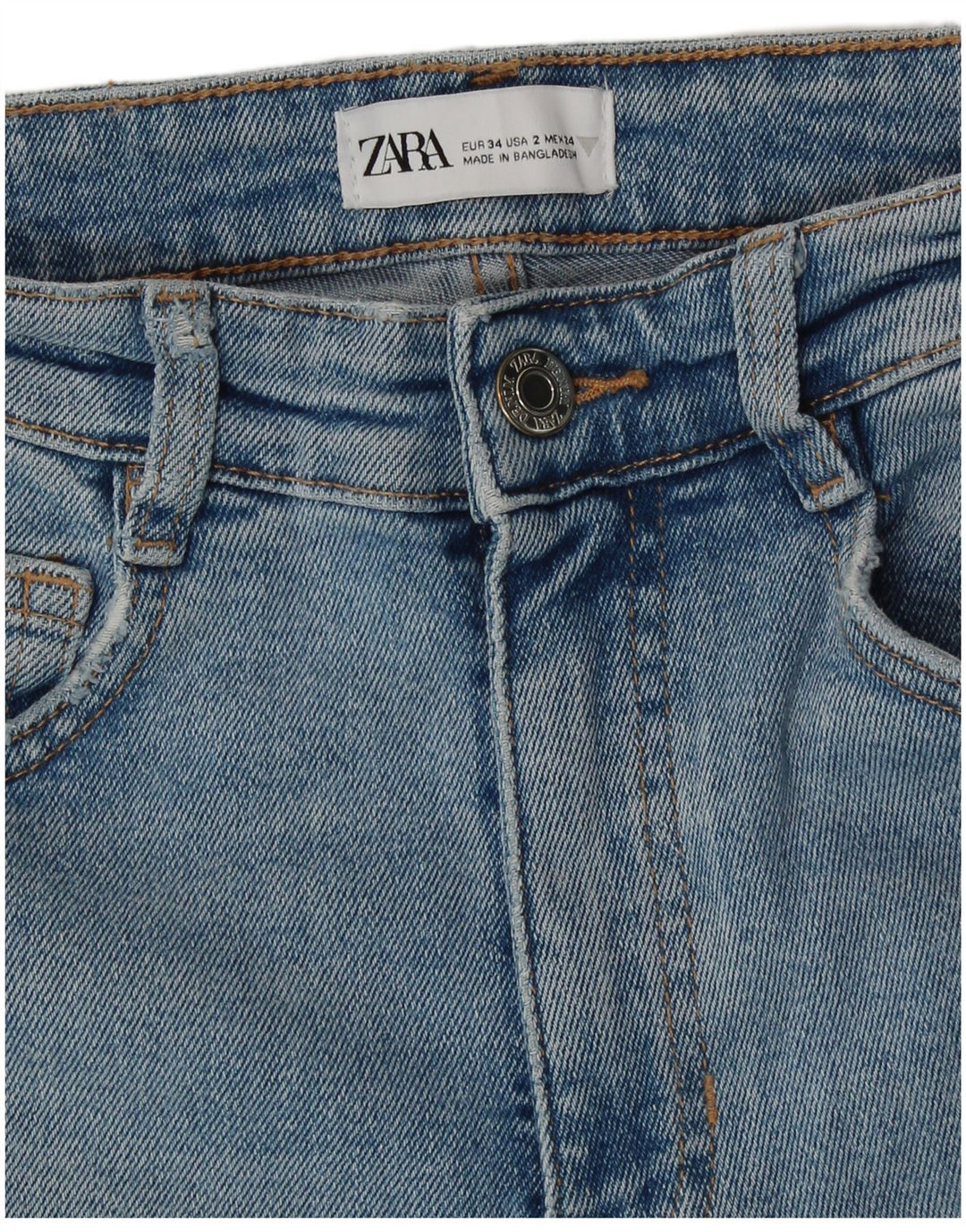 Jeans skinny da donna Zara EU 34 XS W24 L27 cotone blu