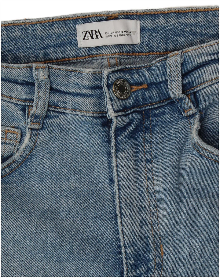 Jeans skinny da donna Zara EU 34 XS W24 L27 cotone blu