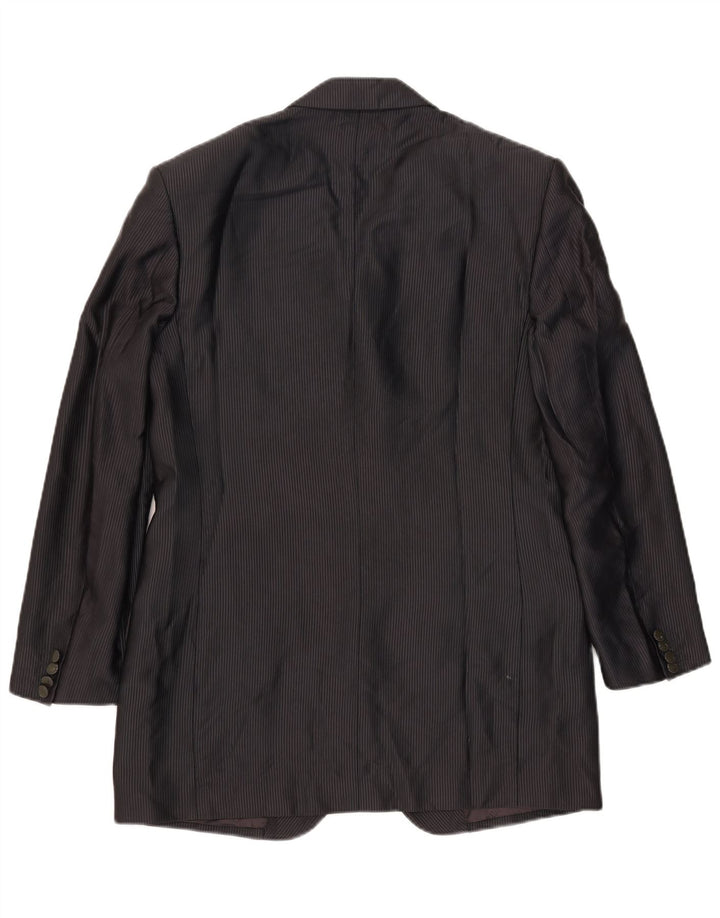 Giacca Blazer da Uomo a 4 Bottoni Carlo Pignatelli IT 50 Gessato Grande Nero