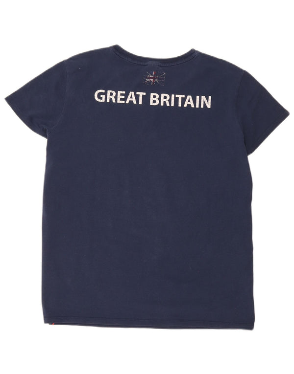T-shirt grafica da donna Adidas Top UK 24/26 2XL cotone blu navy