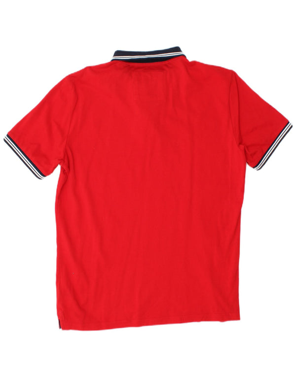 Polo da rugby da uomo Superdry grande rossa in cotone
