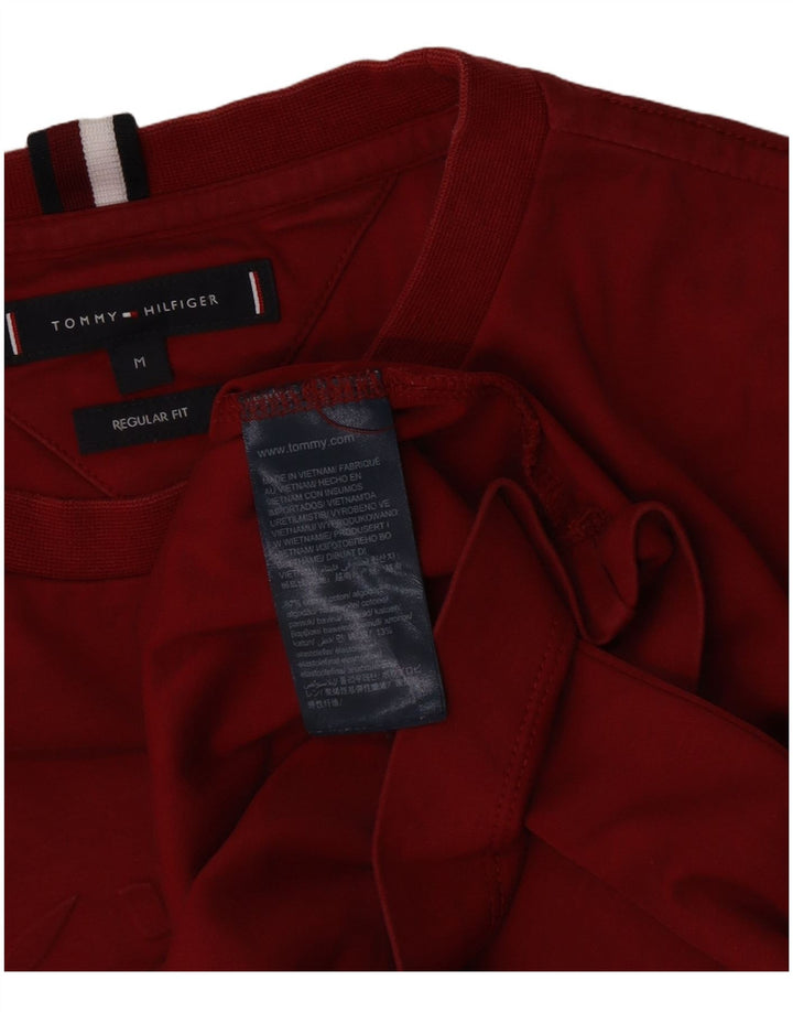 T-shirt grafica da uomo con vestibilità regolare Tommy Hilfiger Top in cotone rosso medio