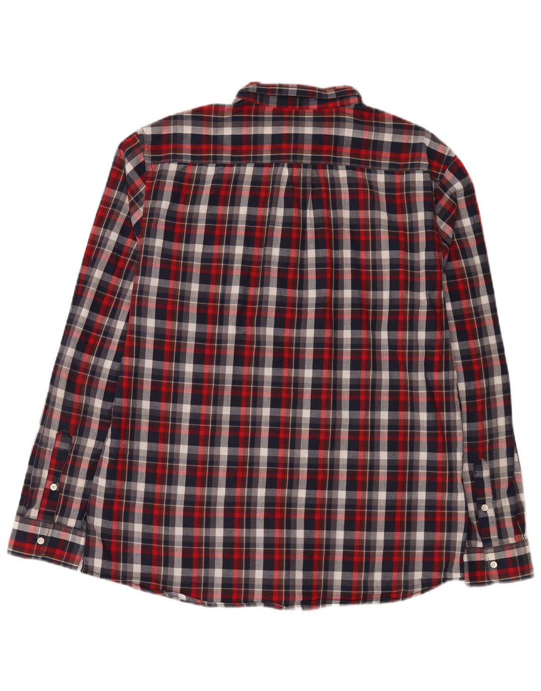 Camicia da uomo in flanella Wrangler XL in cotone scozzese rosso