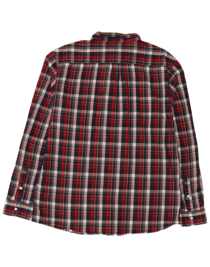 Camicia da uomo in flanella Wrangler XL in cotone scozzese rosso