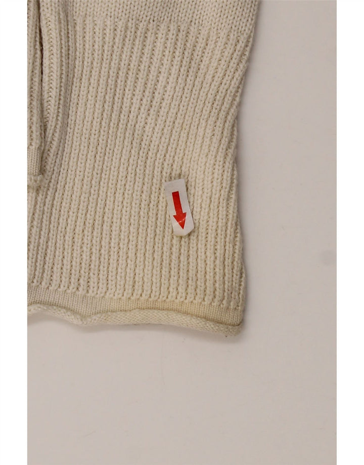 Maglione Zara da donna con collo e zip UK 14 grande bianco