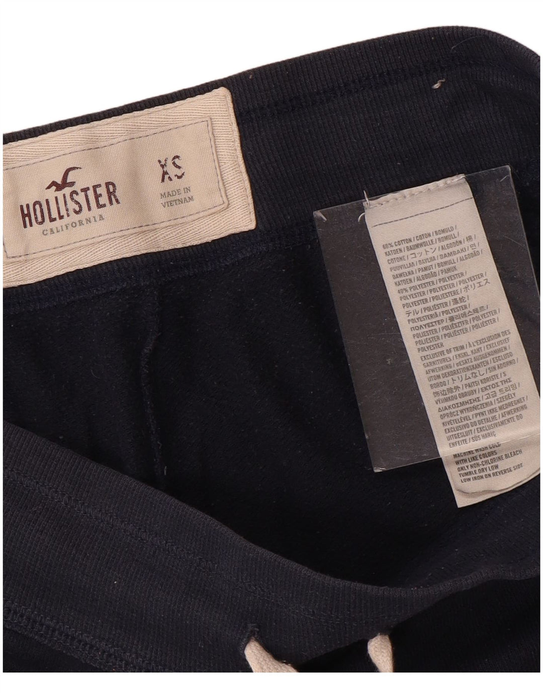Pantaloni da tuta con grafica da donna HOLLISTER UK 6 XS cotone blu navy
