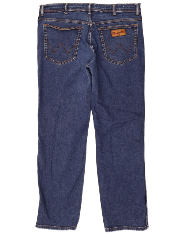 Jeans dritti da uomo Wrangler Texas W40 L32 cotone blu