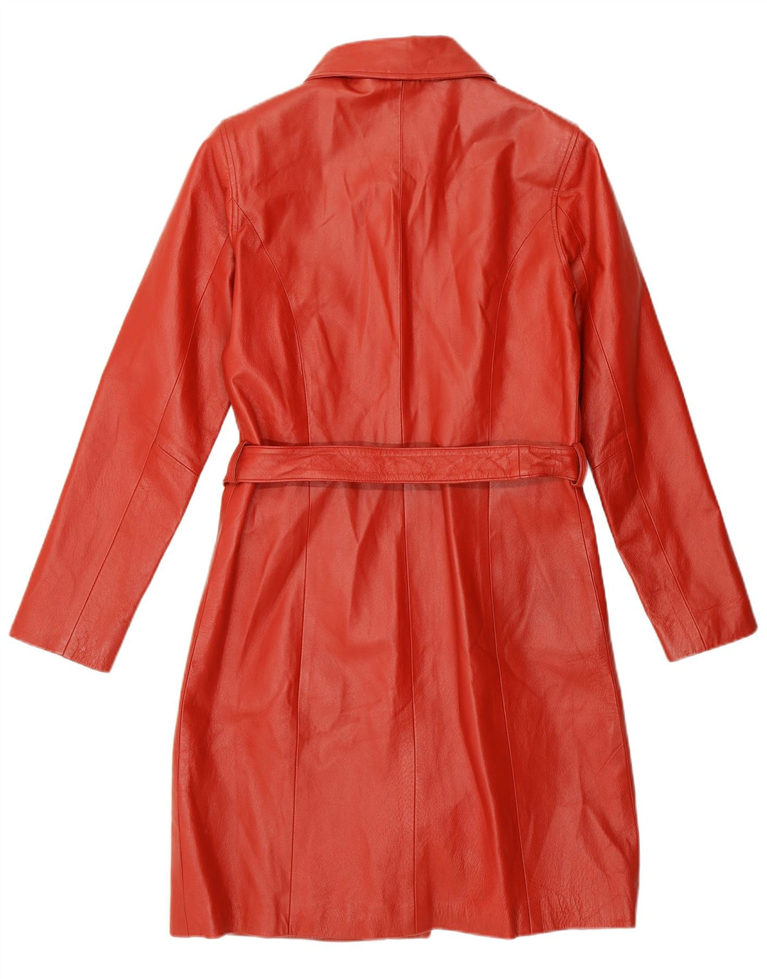 Cappotto in pelle da donna Kara UK 10 piccolo in pelle rossa