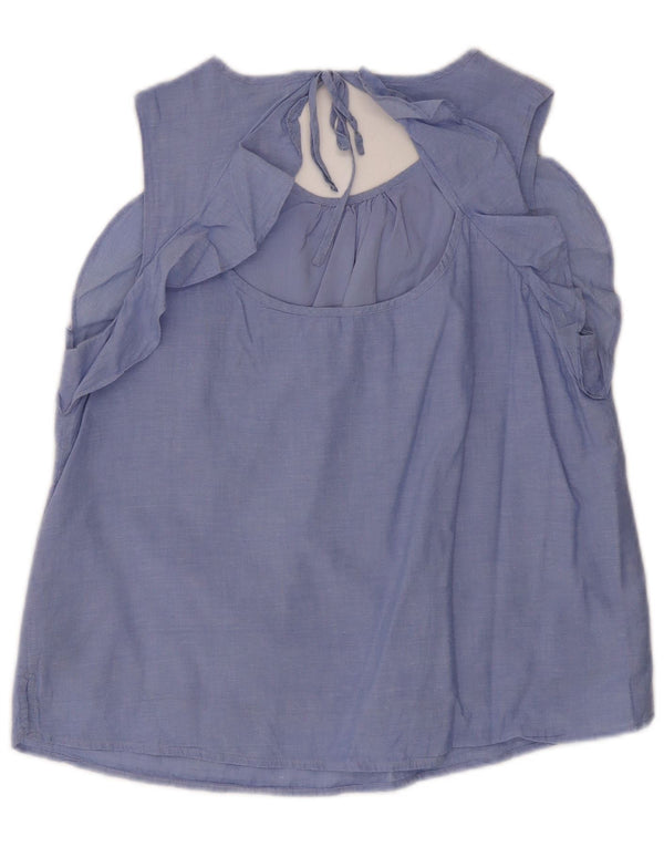 Camicetta senza maniche da donna Tommy Hilfiger Top UK 16 grande cotone blu