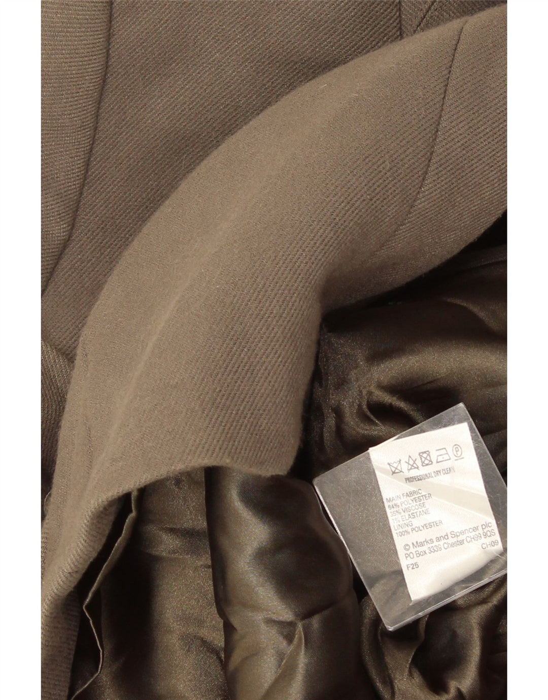 Trench da donna Marks & Spencer UK 10 piccolo poliestere grigio