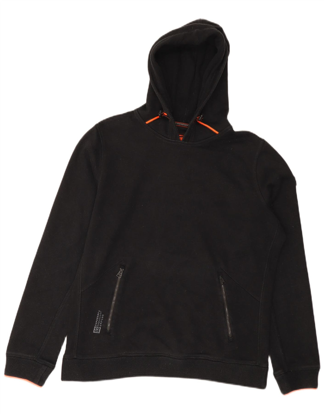 Maglione con cappuccio da uomo Superdry grande nero in poliestere